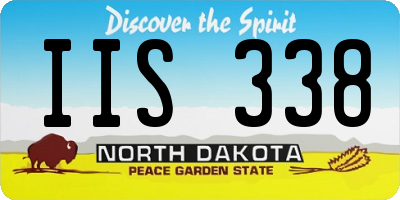 ND license plate IIS338