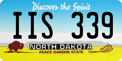 ND license plate IIS339