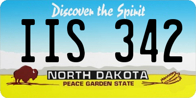ND license plate IIS342