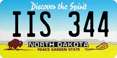 ND license plate IIS344