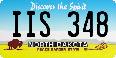 ND license plate IIS348