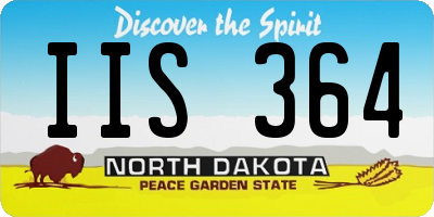 ND license plate IIS364