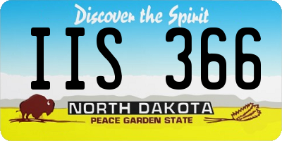 ND license plate IIS366