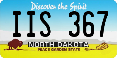 ND license plate IIS367