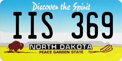 ND license plate IIS369