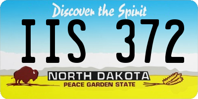 ND license plate IIS372