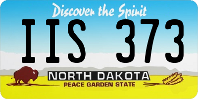 ND license plate IIS373