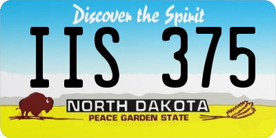 ND license plate IIS375