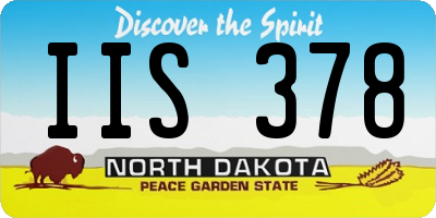 ND license plate IIS378