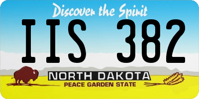 ND license plate IIS382