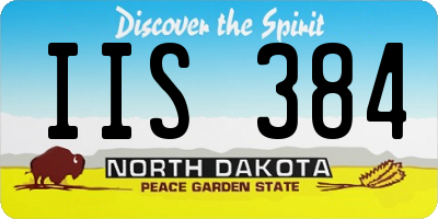 ND license plate IIS384