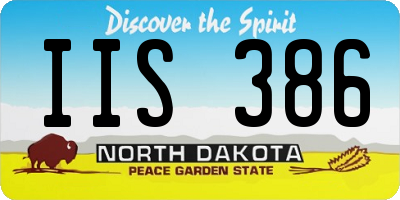 ND license plate IIS386
