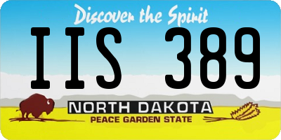 ND license plate IIS389