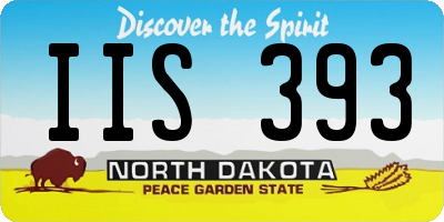 ND license plate IIS393
