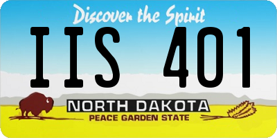 ND license plate IIS401