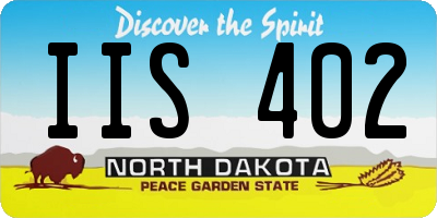 ND license plate IIS402
