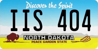 ND license plate IIS404