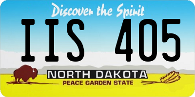 ND license plate IIS405