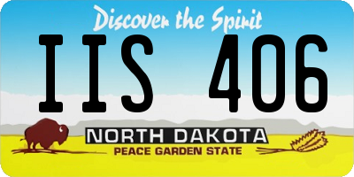 ND license plate IIS406