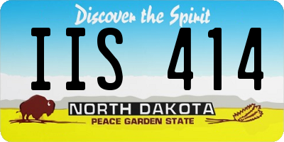 ND license plate IIS414