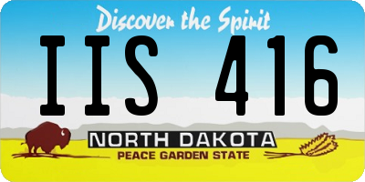 ND license plate IIS416
