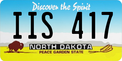 ND license plate IIS417