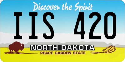 ND license plate IIS420