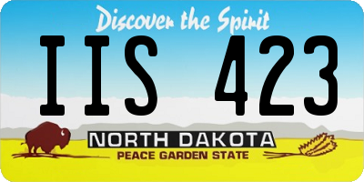ND license plate IIS423