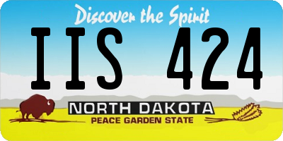 ND license plate IIS424