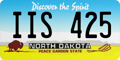 ND license plate IIS425