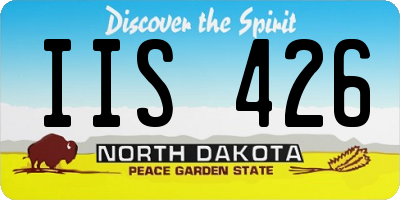 ND license plate IIS426