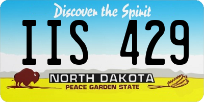 ND license plate IIS429