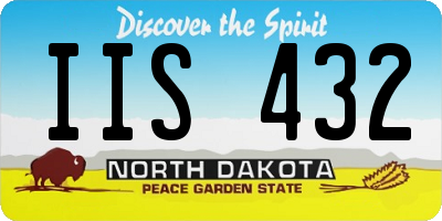 ND license plate IIS432