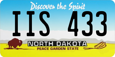 ND license plate IIS433