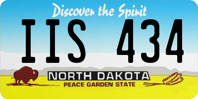 ND license plate IIS434