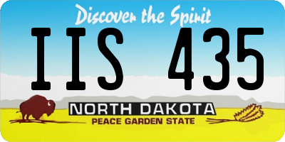 ND license plate IIS435