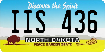 ND license plate IIS436