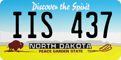 ND license plate IIS437