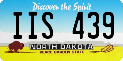 ND license plate IIS439