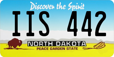 ND license plate IIS442