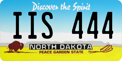 ND license plate IIS444