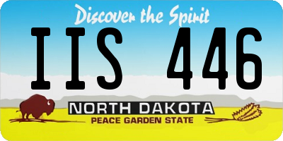 ND license plate IIS446
