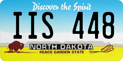 ND license plate IIS448