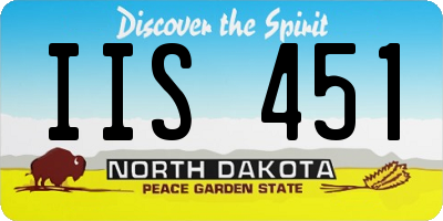 ND license plate IIS451
