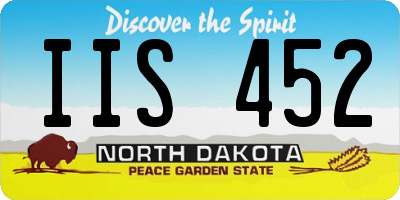 ND license plate IIS452