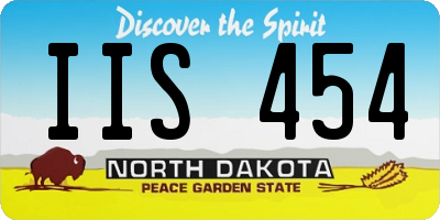 ND license plate IIS454