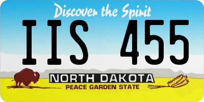 ND license plate IIS455