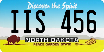 ND license plate IIS456