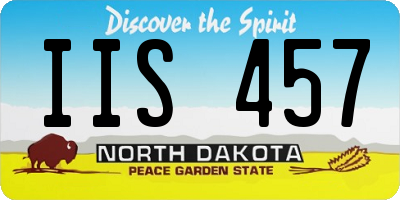ND license plate IIS457