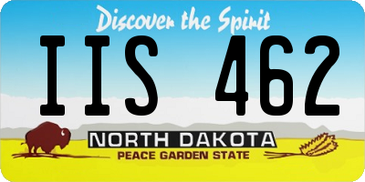 ND license plate IIS462
